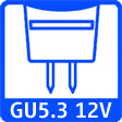GU5.3 Sockel 12V AC/DC-Niederspannung/Niedervolt-Anschluss (5.3mm Stiftabstand) | GU5.3 Base 12V AC/DC Low-Voltage (5.3mm Pin-Center-Distance)