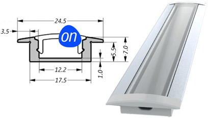 onlux Flat LED-Profil Zeichnung