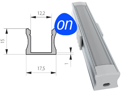 onlux Standard LED-Profil Zeichnung