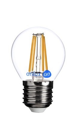 LED Lampe : onlux FiLux P45-4C (G45) E27 4-Filament LED 230V - 3.1W 360lm Ra>90 300°(35W)