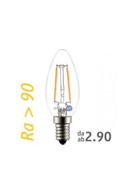 LED Bulb : onlux FiLux B35-2C E14 2-Filament LED 230V - 1.8W 180lm Ra>90 300°(20W)